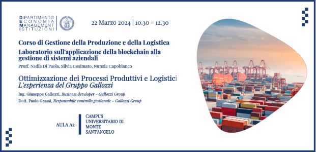 Seminario: Ottimizzazione dei Processi Produttivi e Logistici.